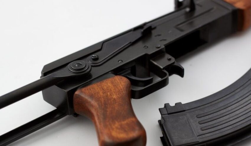 AK-47 Kalashnikov with a DENIX 1097 folding stock