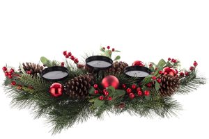 The Christmas table decorations